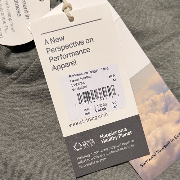 Vuori Sage Green Zip-Up Hoodie (S) + Long Joggers (M) - Picture 5 of 8